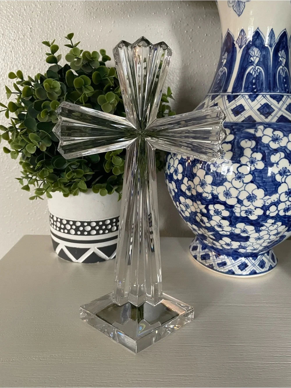 VTG Cross Samobor by Rogaska Lead Crystal Slovenia Clear Elegant Religious 10.5
